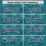 Custom Aqua Navy Personalized All Star Graffiti Pattern Authentic Football Jersey