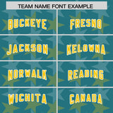 Custom Aqua Gold Personalized All Star Graffiti Pattern Authentic Football Jersey