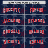 Custom Navy Red Personalized All Star Graffiti Pattern Authentic Football Jersey