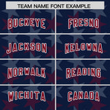 Custom Navy Crimson Personalized All Star Graffiti Pattern Authentic Football Jersey