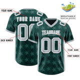 Custom Midnight Green Grey Personalized All Star Graffiti Pattern Authentic Football Jersey