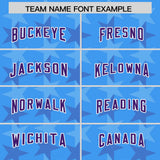 Custom Light Blue Purple Personalized All Star Graffiti Pattern Authentic Football Jersey