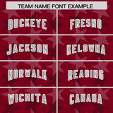 Custom Crimson Grey Personalized All Star Graffiti Pattern Authentic Football Jersey