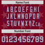 Custom Crimson Purple Personalized All Star Graffiti Pattern Authentic Football Jersey