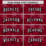 Custom Crimson Black Personalized All Star Graffiti Pattern Authentic Football Jersey