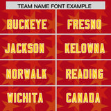 Custom Red Yellow Personalized All Star Graffiti Pattern Authentic Football Jersey