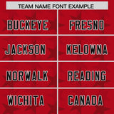 Custom Red Black Personalized All Star Graffiti Pattern Authentic Football Jersey