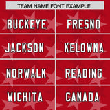 Custom Red Black Personalized All Star Graffiti Pattern Authentic Football Jersey