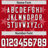 Custom Red Black Personalized All Star Graffiti Pattern Authentic Football Jersey