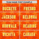 Custom Orange Gold Personalized All Star Graffiti Pattern Authentic Football Jersey