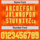 Custom Orange Gold Personalized All Star Graffiti Pattern Authentic Football Jersey