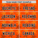 Custom Orange Black Personalized All Star Graffiti Pattern Authentic Football Jersey