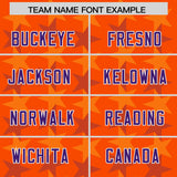 Custom Orange Purple Personalized All Star Graffiti Pattern Authentic Football Jersey