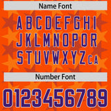 Custom Orange Purple Personalized All Star Graffiti Pattern Authentic Football Jersey