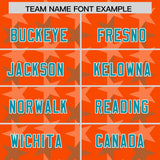 Custom Orange Aqua Personalized All Star Graffiti Pattern Authentic Football Jersey