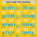 Custom Gold Aqua Personalized All Star Graffiti Pattern Authentic Football Jersey