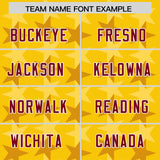 Custom Gold Crimson Personalized All Star Graffiti Pattern Authentic Football Jersey