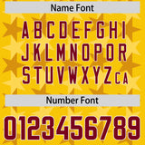 Custom Gold Crimson Personalized All Star Graffiti Pattern Authentic Football Jersey