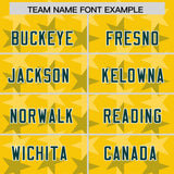 Custom Gold Green Personalized All Star Graffiti Pattern Authentic Football Jersey