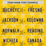 Custom Gold Black Personalized All Star Graffiti Pattern Authentic Football Jersey