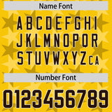 Custom Gold Black Personalized All Star Graffiti Pattern Authentic Football Jersey