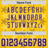 Custom Gold Purple Personalized All Star Graffiti Pattern Authentic Football Jersey