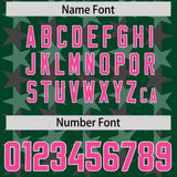 Custom Green Pink Personalized All Star Graffiti Pattern Authentic Football Jersey