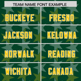 Custom Green Gold Personalized All Star Graffiti Pattern Authentic Football Jersey