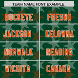 Custom Green Orange Personalized All Star Graffiti Pattern Authentic Football Jersey