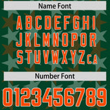 Custom Green Orange Personalized All Star Graffiti Pattern Authentic Football Jersey