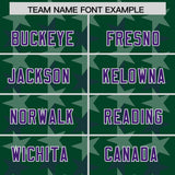 Custom Green Purple Personalized All Star Graffiti Pattern Authentic Football Jersey