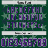 Custom Green Purple Personalized All Star Graffiti Pattern Authentic Football Jersey
