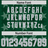 Custom Green Grey Personalized All Star Graffiti Pattern Authentic Football Jersey