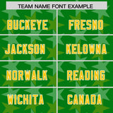 Custom Kelly Green Gold Personalized All Star Graffiti Pattern Authentic Football Jersey