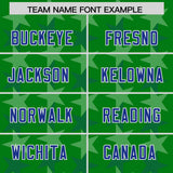 Custom Kelly Green Royal Personalized All Star Graffiti Pattern Authentic Football Jersey