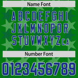 Custom Kelly Green Royal Personalized All Star Graffiti Pattern Authentic Football Jersey