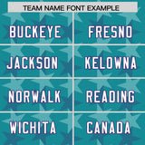 Custom Aqua Purple Personalized All Star Graffiti Pattern Authentic Football Jersey