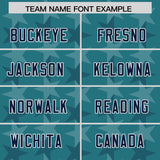 Custom Aqua Navy Personalized All Star Graffiti Pattern Authentic Football Jersey