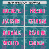 Custom Aqua Pink Personalized All Star Graffiti Pattern Authentic Football Jersey