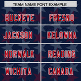Custom Navy Red Personalized All Star Graffiti Pattern Authentic Football Jersey