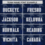 Custom Navy Royal Personalized All Star Graffiti Pattern Authentic Football Jersey