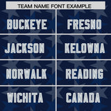 Custom Navy Grey Personalized All Star Graffiti Pattern Authentic Football Jersey