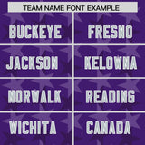 Custom Purple Grey Personalized All Star Graffiti Pattern Authentic Football Jersey