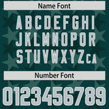 Custom Midnight Green Grey Personalized All Star Graffiti Pattern Authentic Football Jersey