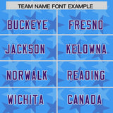 Custom Light Blue Purple Personalized All Star Graffiti Pattern Authentic Football Jersey