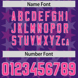 Custom Purple Pink Personalized All Star Graffiti Pattern Authentic Football Jersey