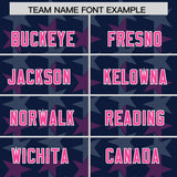 Custom Navy Pink Personalized All Star Graffiti Pattern Authentic Football Jersey
