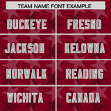 Custom Crimson Grey Personalized All Star Graffiti Pattern Authentic Football Jersey