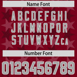 Custom Crimson Grey Personalized All Star Graffiti Pattern Authentic Football Jersey