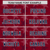 Custom Crimson Navy Personalized All Star Graffiti Pattern Authentic Football Jersey